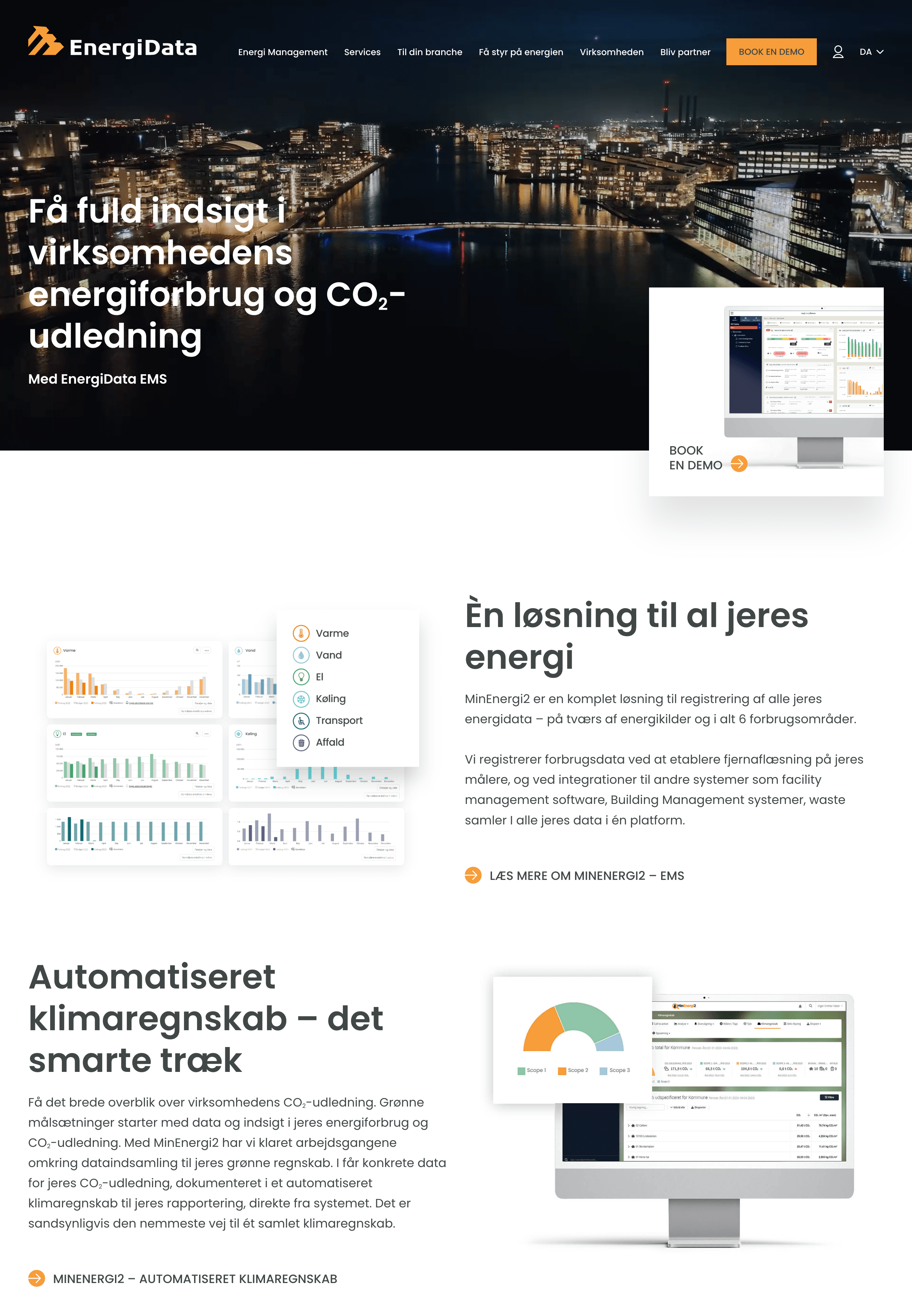 Screenshot af EnergiData websitet